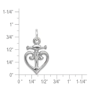 Sterling Silver Anchored Heart Charm
