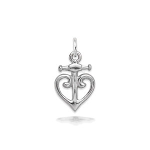 Sterling Silver Anchored Heart Charm