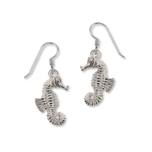Sterling Silver Seahorse Earrings