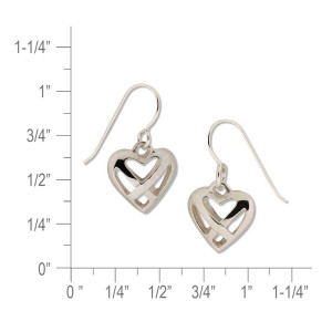 Sterling Silver Celtic Heart Earrings