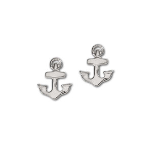Sterling Silver Petite Anchor Symbolizes Hope Earrings