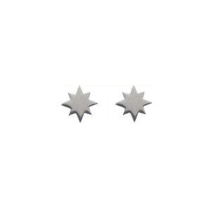 Sterling Silver North Star Earrings