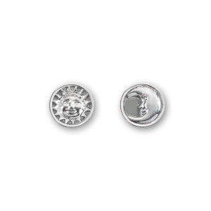 Sterling Silver Sun & Moon Classic Earrings