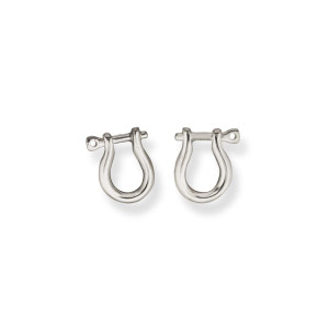 Sterling Silver Nautical Sailing Shackle Earrings