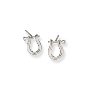 Sterling Silver Shackle Earrings