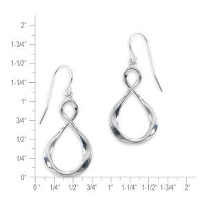 Sterling Silver Hammered Infinity Earrings