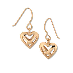 14kt Celtic Heart within Heart Earrings