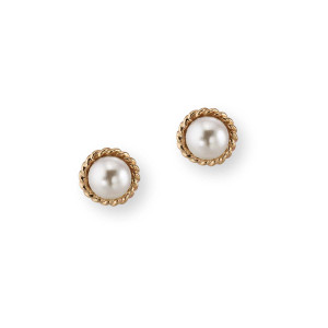 14kt Enduring Grace 6mm Freshwater Pearl Earrings