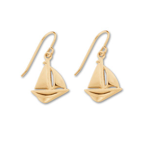 14K Gold Sloop Earrings