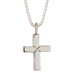 stylish sterling Silver Simple Cross Pendant