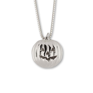 Sterling Silver Jack O'Lantern Pendant