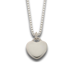 Sterling Silver Plain Candy Heart Pendant
