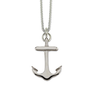 Sterling Silver Large Anchor Pendant