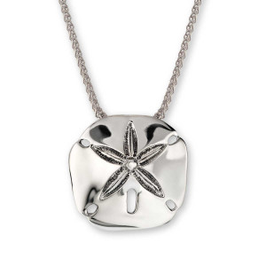 Sterling Silver Large Sand Dollar Pendant