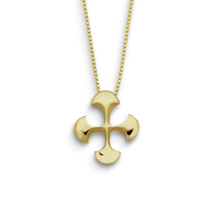 14K Gold Celtic Cross Pendant
