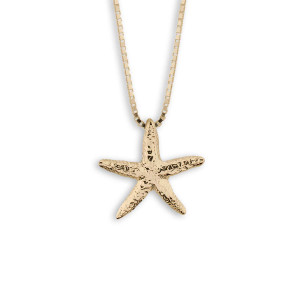 14K Gold Sea Star Pendant