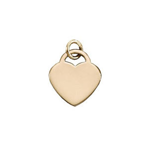 Trendy 14kt Gold Padlock Heart Pendant