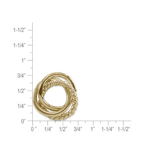 14K Gold Triple Knot Pendant