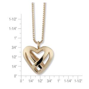 14K Gold Celtic Heart Pendant