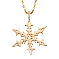 14kt Gold 2008 Snowflake Reflect Pendant