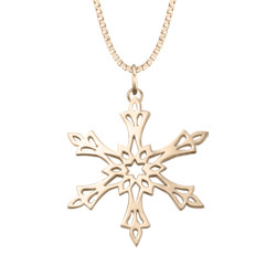 2002 14kt Gold Snowflake Inspired Pendant