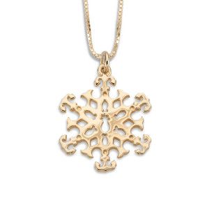 14K Gold 2003 Rhode Island Snowflake Pendant