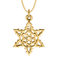 2015 14kt Gold Snowflake Symbolized Pendant
