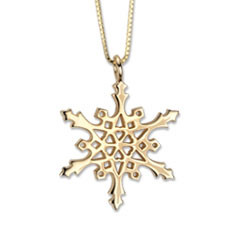 Designer 14kt Gold 2004 Snowflake Pendant