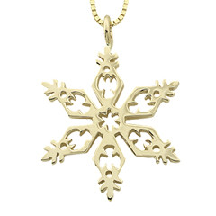 14kt Gold 2006 Snowflake Pendant