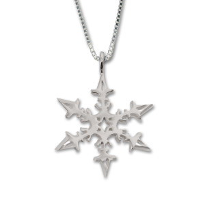 Sterling Silver 2008 Sailboats Snowflake Pendant