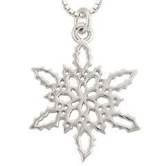 Sterling Silver 2010 Holly Snowflake Pendant
