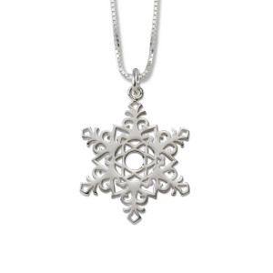 Sterling Silver 2017 45th Anniversary Snowflake Pendant