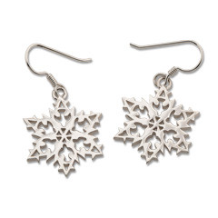 Sterling Silver 2007 Snowflake Earrings Expresses hope and new life