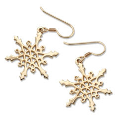 14kt 2004 Snowflake Earrings symbolize Love