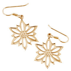 14kt 2009 Snowflake Earrings with Year's Annual Design