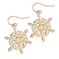 14kt 2012 Snowflake Earrings shows Tribute to Lighthouse