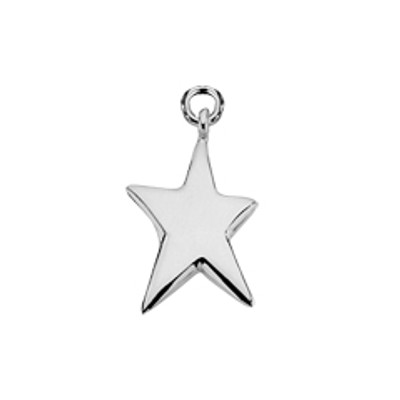 Simple Sterling Silver Shining Star Charm Simple Sterling Silver Shining Star Charm