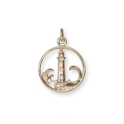 14kt Gold Lighthouse Charm symbol of safety 14kt Gold Lighthouse Charm symbol of safety