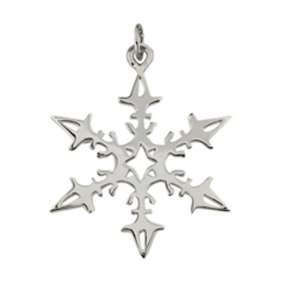 Sterling Silver 2008 Snowflake Charm with Sailboat Pattern Sterling Silver 2008 Snowflake Charm with Sailboat Pattern