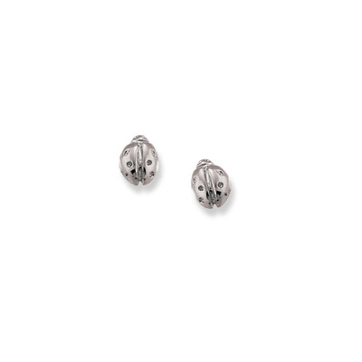 Sterling Ladybug Talisman Earrings