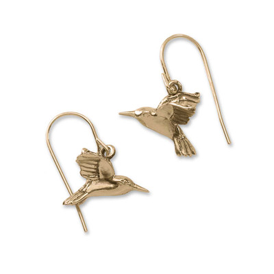 14kt Gold Hummingbird Hoop Earrings 14kt Gold Hummingbird Hoop Earrings