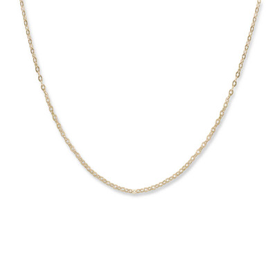 14kt Gold 1.2mm Fine Lobster Claw Closure Cable Chain