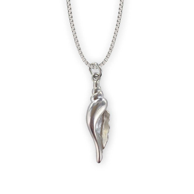 Beautiful Sterling Silver Seashell Pendant Beautiful Sterling Silver Seashell Pendant