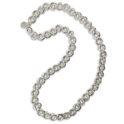 Sterling Silver Love Links Chain Necklace