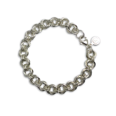 Sterling Silver Love Links Chain Bracelet