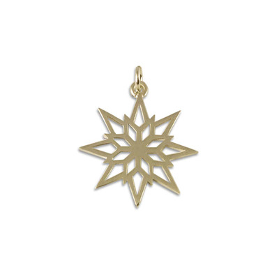 14K Gold 2018 Starlight Snowflake Charm 14K Gold 2018 Starlight Snowflake Charm