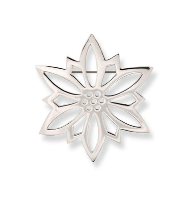 JHBreakell Sterling Silver 2009 Poinsettia Snowflake Pin JHBreakell Sterling Silver 2009 Poinsettia Snowflake Pin