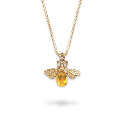 14K Gold Queen Bee Pendant with Citrine 14K Gold Queen Bee Pendant with Citrine
