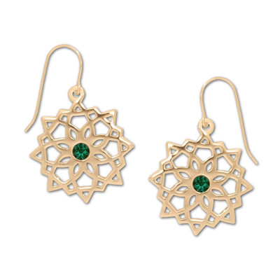 JHBreakell 14K Gold 2020 Star of Hope Snowflake Earrings JHBreakell 14K Gold 2020 Star of Hope Snowflake Earrings