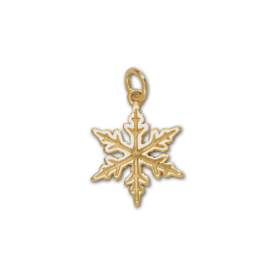 JHBreakell 14K Gold Mini Snowflake Charm JHBreakell 14K Gold Mini Snowflake Charm